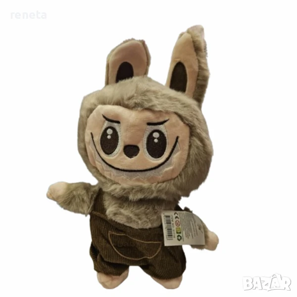 Играчка Labubu, Плюшено, Кафява/бежово, 26 см, снимка 1