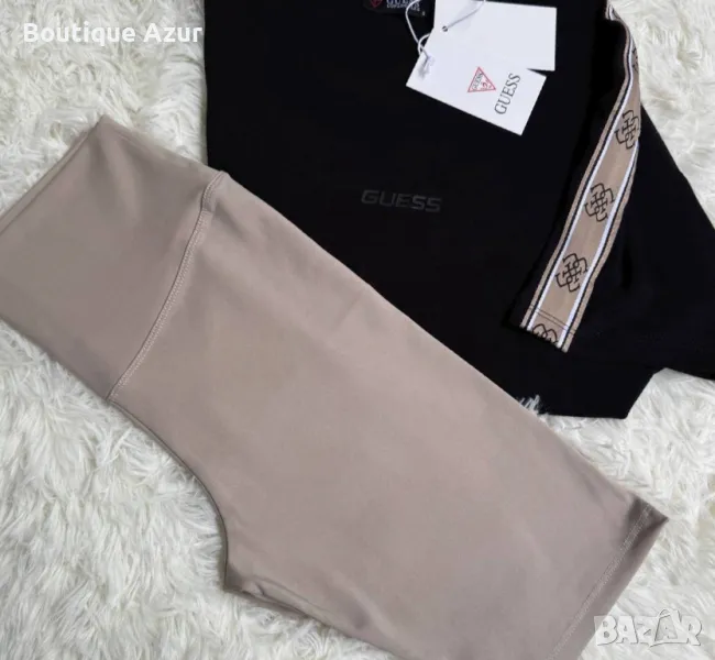 дамски комплекти тениска Guess и клин рипс , снимка 1