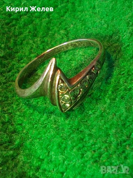 СТАР СРЕБЪРЕН СКЪПОЦЕНЕН РЕТРО ПРЪСТЕН ВИСОКА ПРОБА СРЕБРО 35028, снимка 1