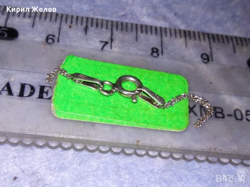 СТАРА СРЕБЪРНА ИТАЛИАНСКА КАРАБИНКА СРЕБРО 925 ЗАКОПЧАЛКА За КОЛИЕ ГРИВНА ВЕРИЖКА 25987, снимка 1