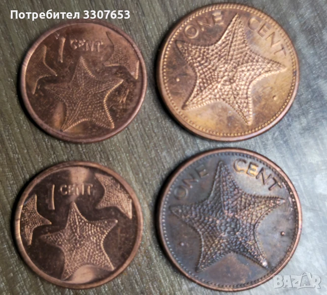 монети Бахами 4бр, снимка 1