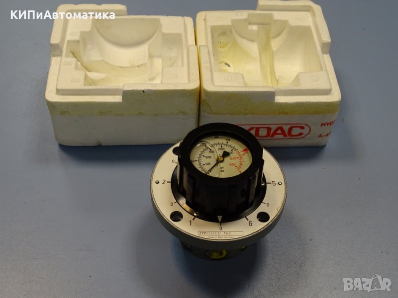 разпределителен хидравличен блок HYDAC MS2A2.1/180 pressure gauge selector switch, снимка 1