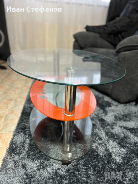 Стъклена холна маса, снимка 1