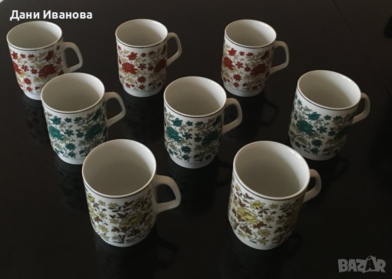 Порцеланови чаши тип "мъг" за чай 8 бр., снимка 1