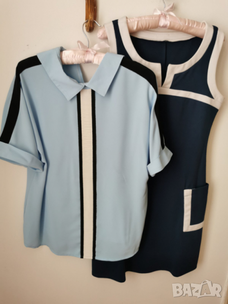 Риза   за  сезона  Луксозна с  високо качество  цвят  син    размер М / L, снимка 1