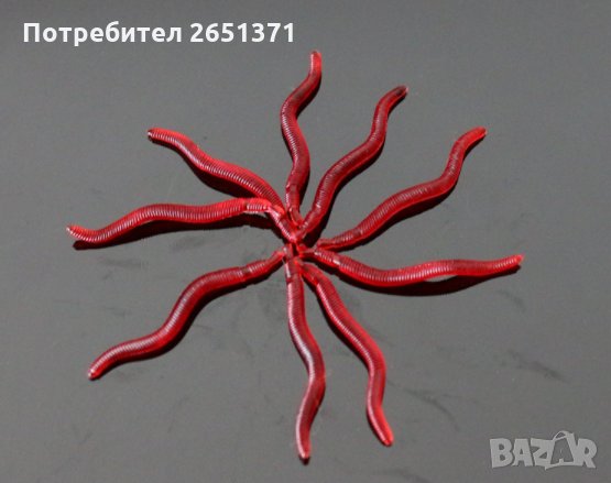 Силиконова примамка, червей – 4 см., 10 броя - 2.50 лв., снимка 1
