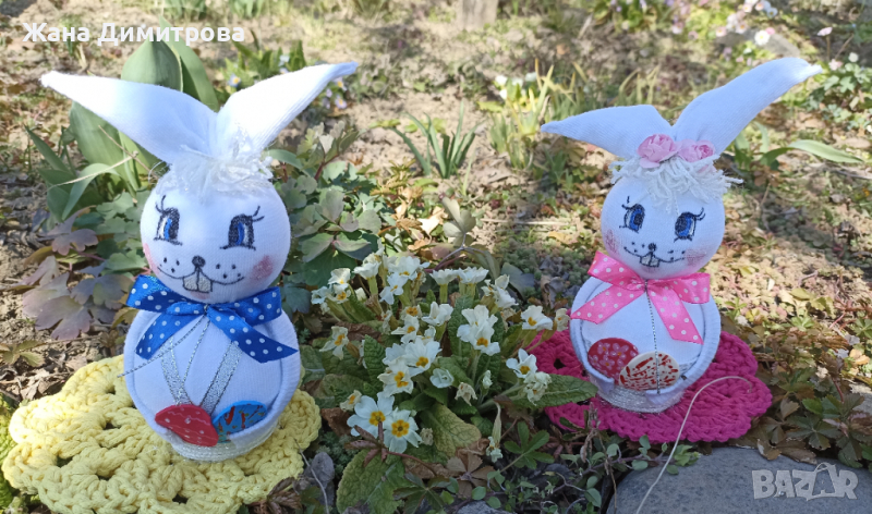 Ръчно изработени зайчета, снимка 1