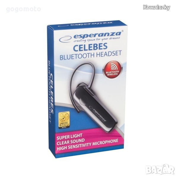 Bluetooth слушалка Esperanza, черна, снимка 1