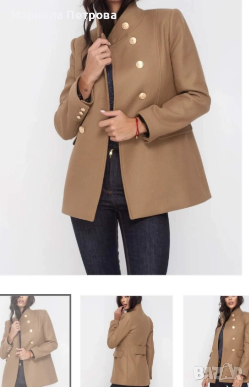 Sara Sweidan Зимно вълнено палто , снимка 1