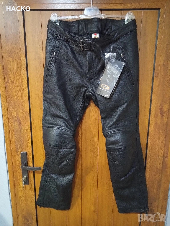 Мото Панталон Held 100% Естествена Кожа с Тиранти Размер 54 Внос от Германия, снимка 1