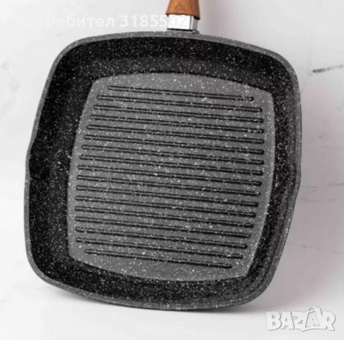 Тиган грил с капак Goldmann 24x7см./28x4.5см.– керамично покритие, лят алуминий, индукция, снимка 4 - Съдове за готвене - 51500638