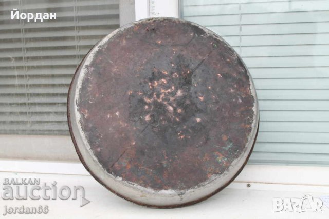 Медна тава за баница, снимка 2 - Антикварни и старинни предмети - 39847620
