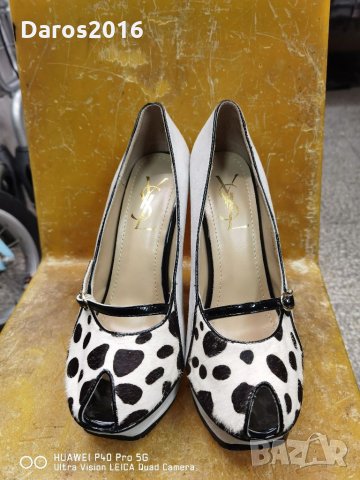Оригинални елегантни обувки Yves Saint Laurent 39 номер, снимка 2 - Дамски обувки на ток - 34709971