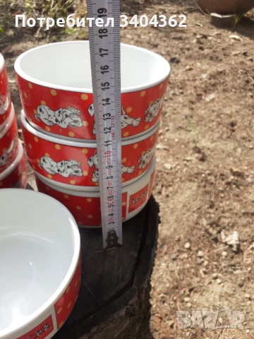 Детски български порцелан порцелан купички далматинци, снимка 5 - Антикварни и старинни предмети - 51054527