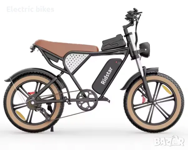 Електрически велосипед Ridstar Q20-Luxe- 1000W, 48V 20Ah, 20" Fat гуми, снимка 4 - Велосипеди - 49914938