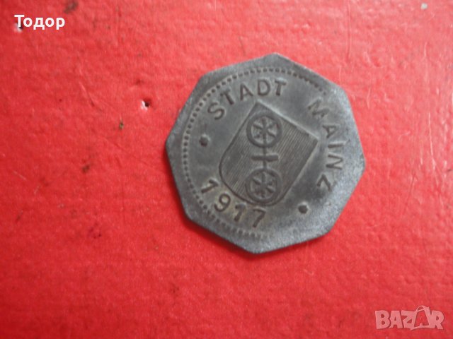 Стара немска монета жетон 1917 , снимка 4 - Нумизматика и бонистика - 41226265