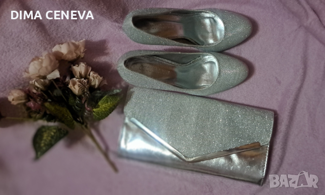 Официални , дамски обувки 39 комплект с клъч, снимка 3 - Чанти - 44535825