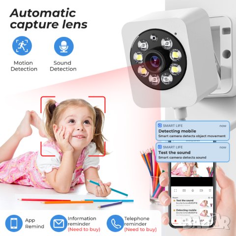 Вътрешна камера за видео-наблюдение / 1080p, снимка 10 - HD камери - 41719082