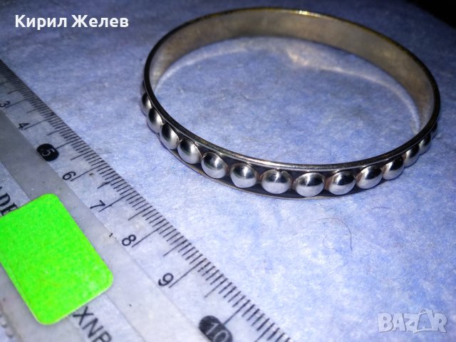 СТИЛНА ПОСРЕБРЕНА ВИНТИДЖ - АРТ МЕСИНГОВА ГРИВНА 26542, снимка 9 - Гривни - 40867708