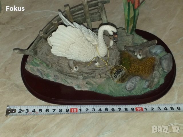 Страхотна красива статуетка фигура лебед на Leonardo, снимка 5 - Антикварни и старинни предмети - 53356087