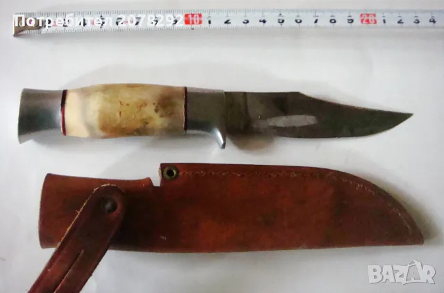  Стар нож за ловци "J.A.Hellberg" Eskilstuna, снимка 2 - Ножове - 49792505