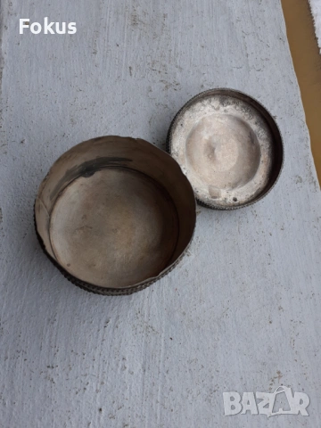 Стара османска сребърна кутийка - сачан с корали и тюркоази, снимка 5 - Антикварни и старинни предмети - 53490520