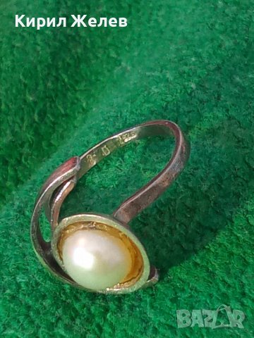 СРЕБЪРЕН ПЕРЛЕН РЕТРО АР НУВО СТИЛ ПРЪСТЕН СРЕБРО 925 с БЯЛА ПЕРЛА МАЙСТОРСКА ИЗРАБОТКА 26880, снимка 15 - Пръстени - 40756024