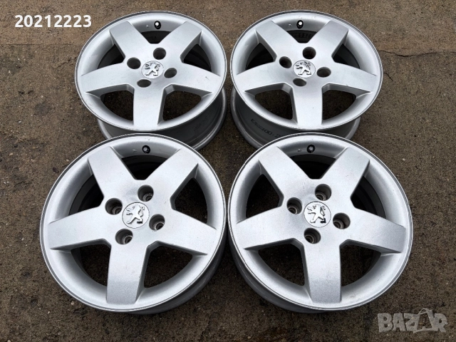4 броя алуминиеви джанти за Peugeot 207,208,301,1007  15, снимка 2 - Гуми и джанти - 52690258