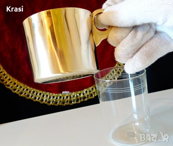Бронзова чаша плюс термо стъклена чаша, снимка 2 - Антикварни и старинни предмети - 38638704