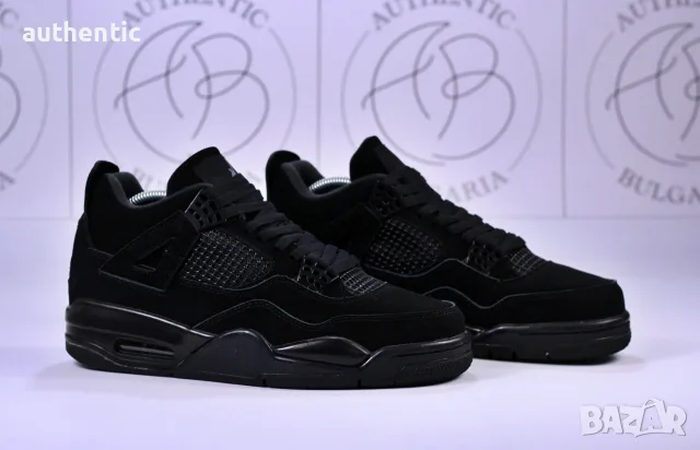 Nike Air Jordan Retro 4 Black Cat Мъжки Дамски Маратонки