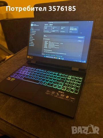 Лаптоп Gaming Acer Nitro 5, Ryzen 6800H, 16 GB, RTX 3070 Ti