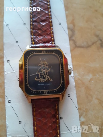 рядък руски механичен часовник в чест на 500 г откриването на Америка,лимитирана малка серия, снимка 2 - Антикварни и старинни предмети - 50768719