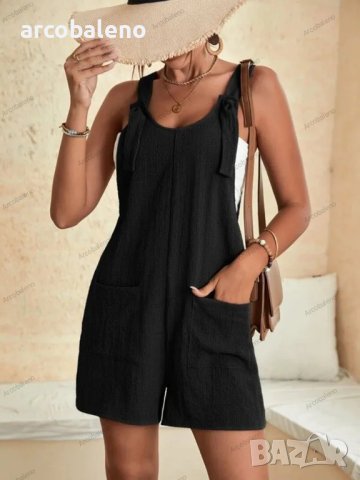 Едноцветен дамски гащеризон с джобове, 5цвята, снимка 13 - Гащеризони - 40198678