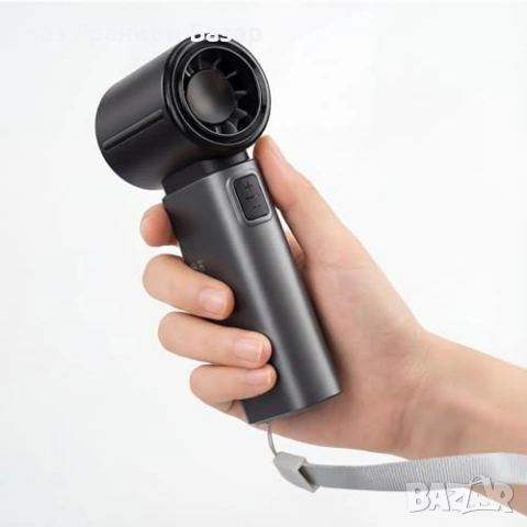 Нов мини Портативен турбо вентилатор 5.3 m/s, 0–199 контрол, нисък шум