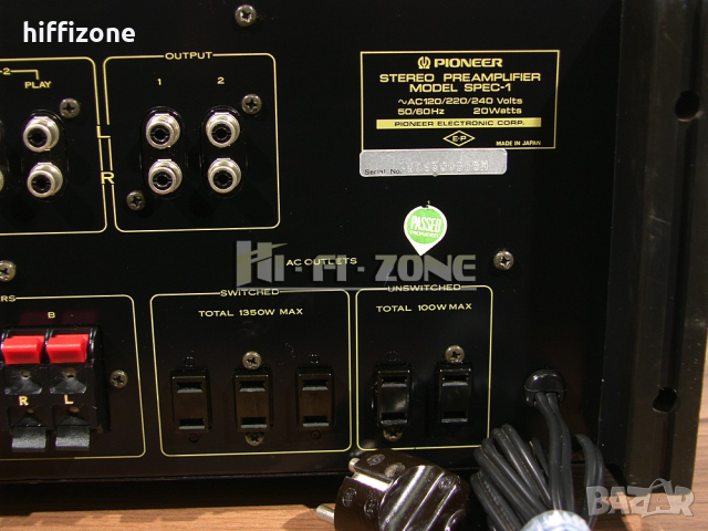  Pioneer spec-1 /1   Предусилвател, снимка 8 - Ресийвъри, усилватели, смесителни пултове - 44635301