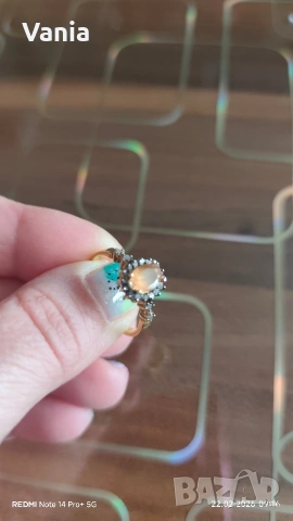 Сребърен пръстен с диаманти, снимка 9 - Пръстени - 53576491