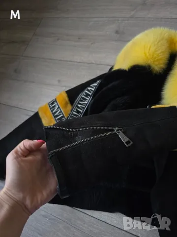 Уникално палто / яке VALENTINO от естествена кожа и естествен косъм , снимка 10 - Якета - 49269142