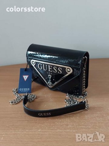 Лачена Черна чанта Guess код SG147, снимка 2 - Чанти - 39426464