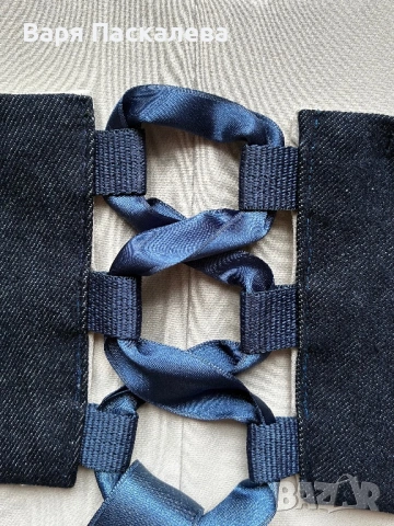 Дънков корсет ZARA, M-размер, снимка 5 - Корсети, бюстиета, топове - 53732390