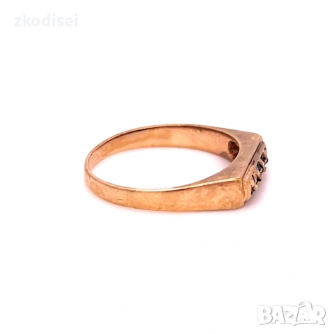 Златен дамски пръстен 2,20гр. размер:52 14кр. проба:585 модел:20150-1, снимка 3 - Пръстени - 53285992