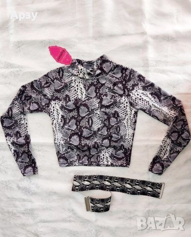 Дамски сет блуза и колан, снимка 3 - Блузи с дълъг ръкав и пуловери - 41909094