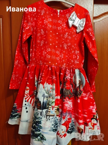 Детски Коледни рокли подходящи и за фотосесия, снимка 2 - Детски рокли и поли - 52771339