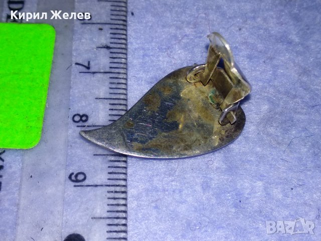 СТАРИННА СЪРЦЕВИДНА СРЕБЪРНА РЪЧНО ОРНАМЕНТИРАНА АВТОРСКА КЛИПС ОБЕЦА СРЕБРО SIAM 800 с НИЕЛО 22011 , снимка 9 - Антикварни и старинни предмети - 40762030