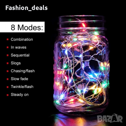 Нови 300 LED феерични светлини Завеса Декорация Медна тел 3 метра Лампички, снимка 4 - Други - 36112419