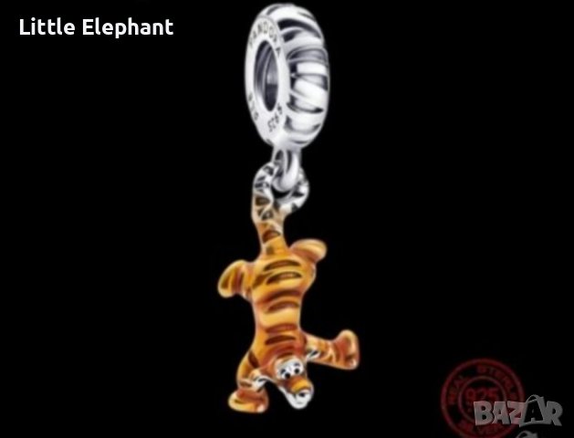 Сребърен висящ елемент,Дисни,"Jumping tiger-Тигър"/нов