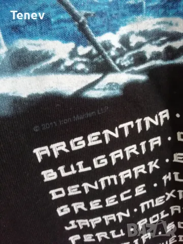 Iron Maiden The Final Frontier World Tour 2010-2011 оригинална тениска размер М памучна , снимка 4 - Тениски - 50130635