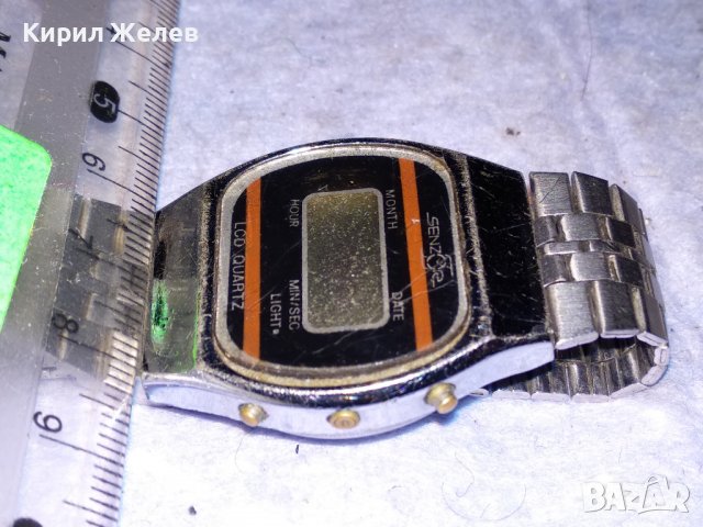 SENZOR LCD QUARTZ КОЛЕКЗИОНЕРСКИ МАРКОВ ЕЛЕКТРОНЕН ЧАСОВНИК с ВЕРИЖКА от НЕРЪЖДАЕМА СТОМАНА 26852, снимка 11 - Мъжки - 40126352
