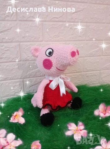 Пепа пиг-ръчна изработка, снимка 7 - Плюшени играчки - 52973296