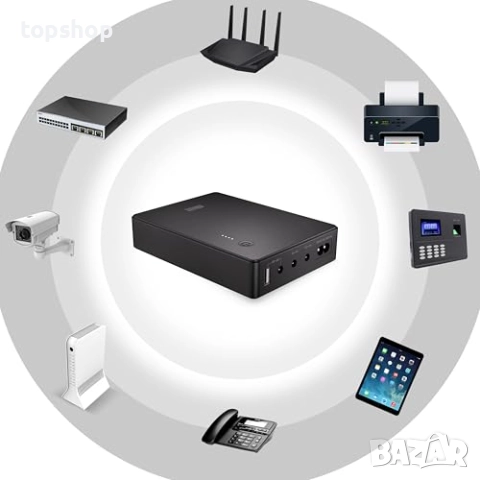 Чисто нов мини упс Shanqiu USV Mini UPS Непрекъсваемо захранване за рутер, модем, камера с AC вход.., снимка 2 - Друга електроника - 51983548