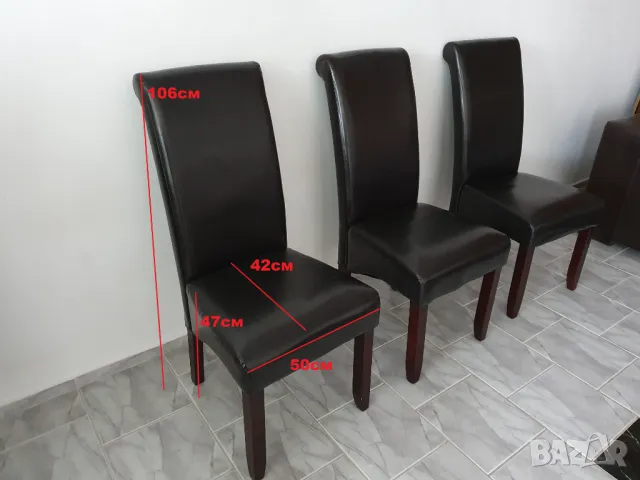 Стол Puls еко кожа 4бр. в отлично състояние, 2бр. с протриване на седалката. Цената е за брой., снимка 1